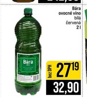Bára ovocné víno bílá červená 2l