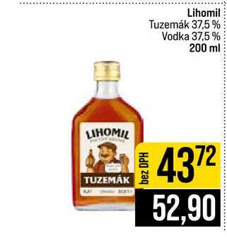 Lihomil Tuzemák 37,5% Vodka 37,5% 200 ml 