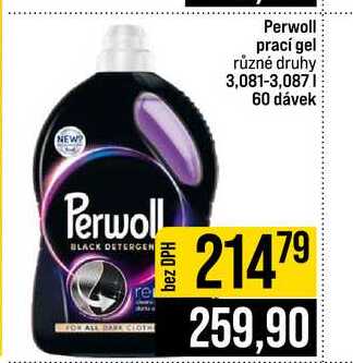 Perwoll prací gel různé druhy 3,08l-3,087l 60 dávek