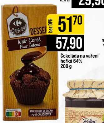 Čokoláda na vaření hořká 64% 200 g