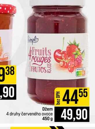 Džem 4 druhy červeného ovoce 450 g 