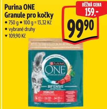 Purina ONE Granule pro kočky, 750 g