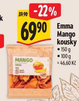 Emma Mango kousky, 150 g