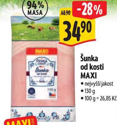 Šunka od kosti MAXI, 130 g