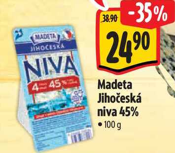 Madeta Jihočeská niva 45%, 100 g 
