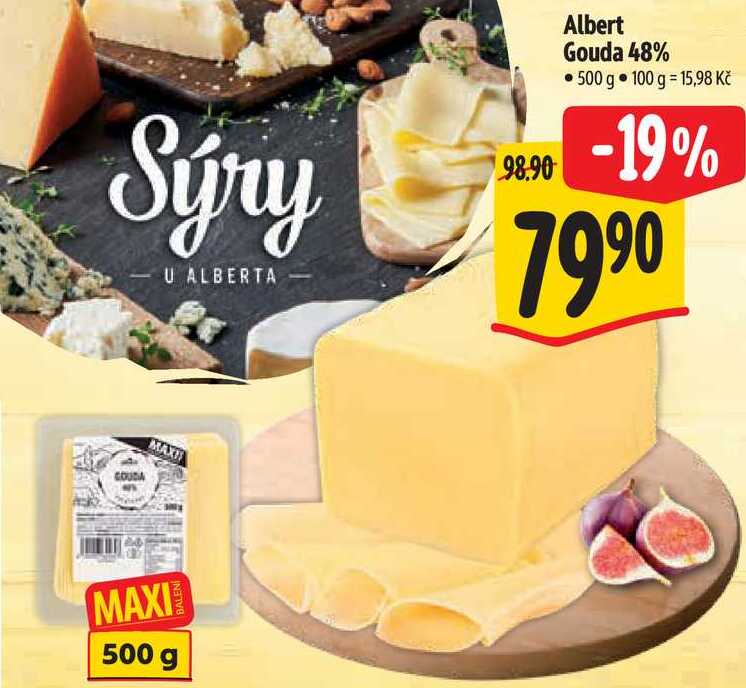 Albert Gouda 48%, 500 g