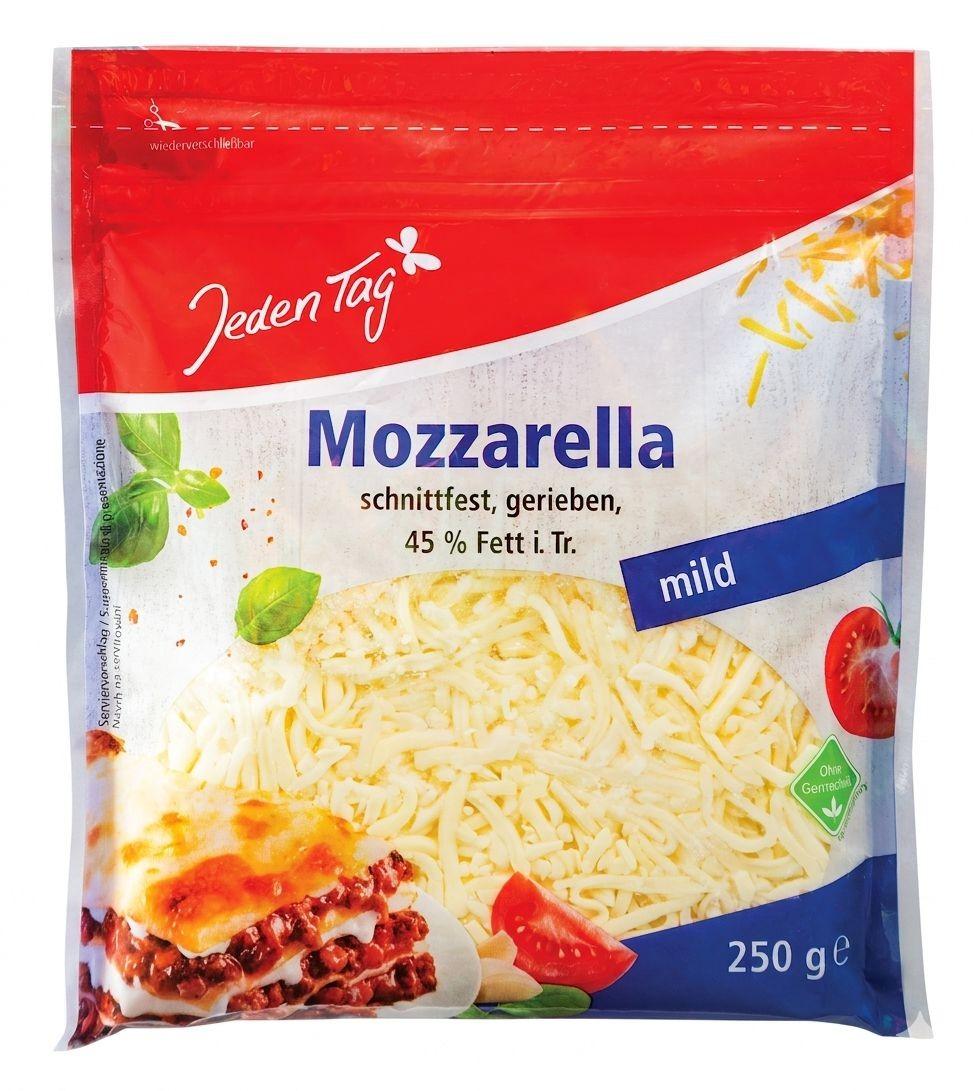 Jeden Tag Mozzarella strouhaná, 250 g