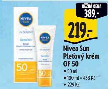 Nivea Sun Pleťový krém OF 50, 50 ml