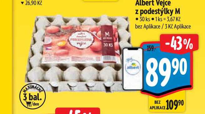 Albert Vejce z podestýlky M albert 30 ks