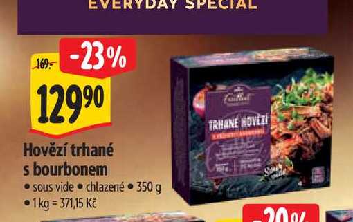  Hovězí trhané s bourbonem  350 g