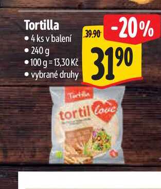 Tortilla 4 ks v balení 240 g