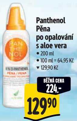 Panthenol Pěna po opalování s aloe vera, 200 ml