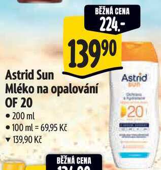 Astrid Sun Mléko na opalování OF 20, 200 ml