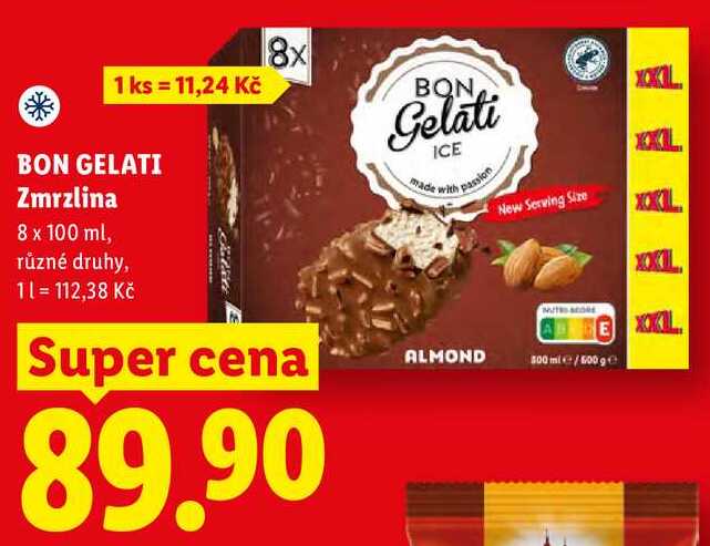 BON GELATI Zmrzlina, 8x 100 ml