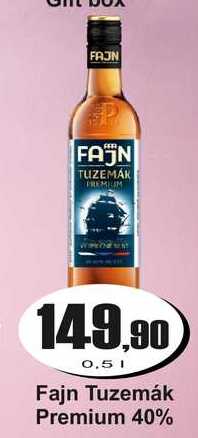 Fajn Tuzemák Premium 40% 0,5 L