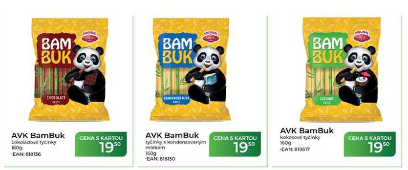 AVK BamBuk kokosové tyčinky 160g