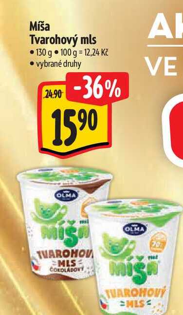 Míša Tvarohový mls 130 g  