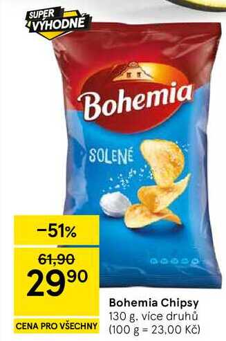Bohemia Chipsy, 130 g