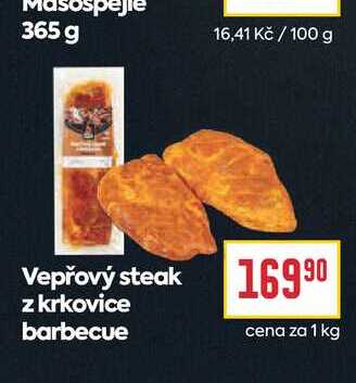 Vepřový steak z krkovice barbecue cena za 1 kg 