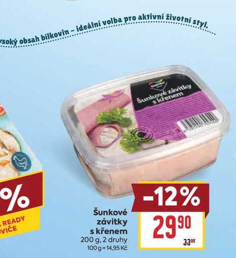 Šunkové závitky s křenem 200 g