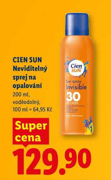 CIEN SUN Neviditelný sprej na opalování, 200 ml