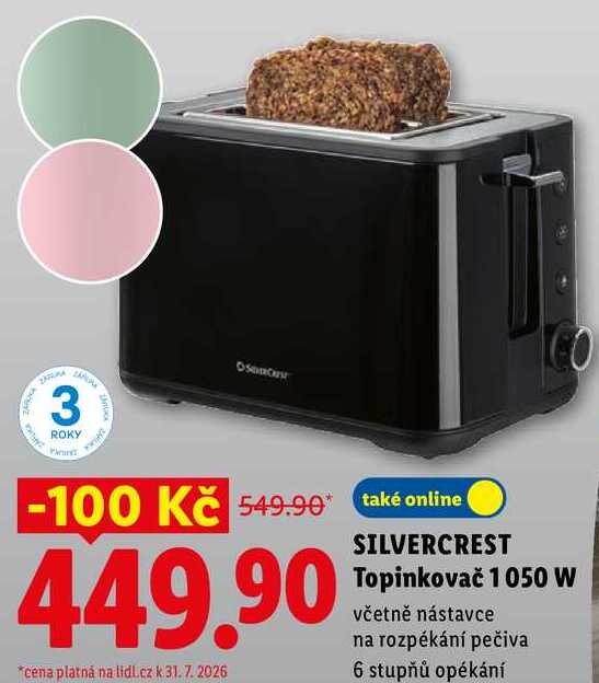 SILVERCREST Topinkovač 1 050 W
