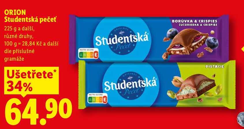 ORION Studentská pečeť, 225 g a další