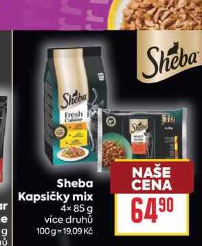 Sheba Kapsičky mix 4× 85 g