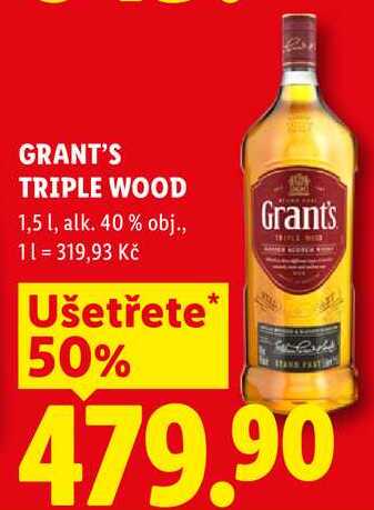GRANT'S TRIPLE WOOD, 1,5 l