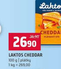 LAKTOS CHEDDAR 100 g plátky
