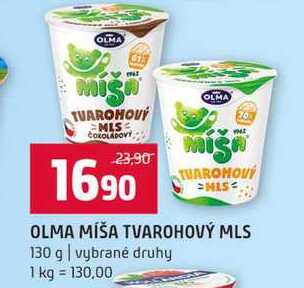OLMA MÍŠA TVAROHOVÝ MLS 130 g vybrané druhy