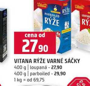 VITANA RÝŽE VARNÉ SÁČKY 400 g loupaná 400 g parboiled