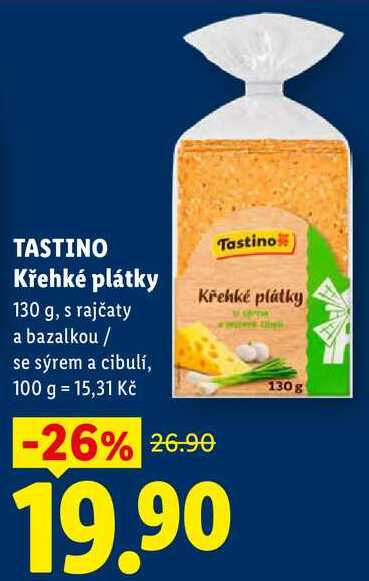 TASTINO Křehké plátky, 130 g