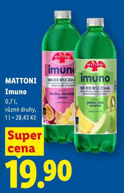 MATTONI Imuno, 0,7 l