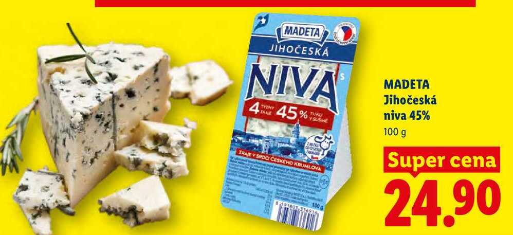 MADETA Jihočeská niva 45%, 100 g