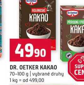 DR. OETKER KAKAO 70-100 g vybrané druhy