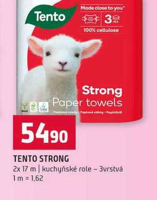 TENTO STRONG 2x 17 m kuchyňské role 3vrstvá