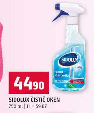 SIDOLUX ČISTIČ OKEN 750 ml