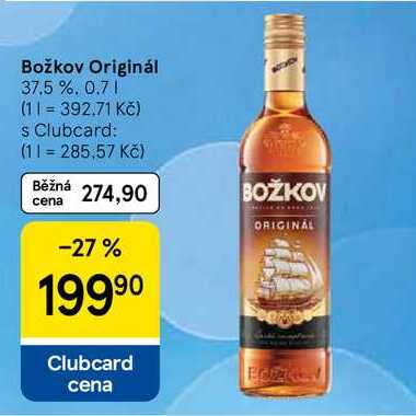Božkov Originál 37.5 %, 0.7 l