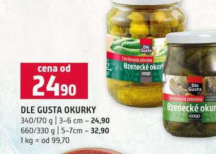 DLE GUSTA OKURKY 340/170 g 3-6 cm