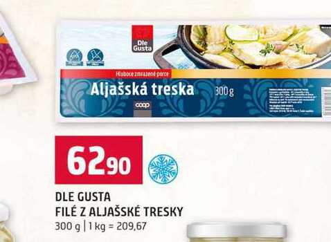 DLE GUSTA FILÉ Z ALJAŠSKÉ TRESKY 300 g