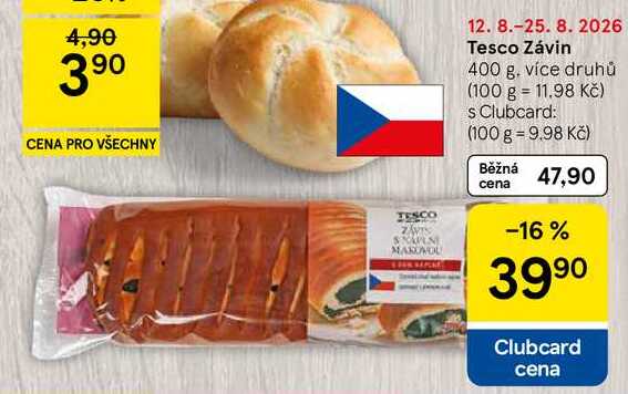 Tesco Závin, 400 g 
