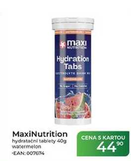 MaxiNutrition hydratační tablety 40g watermelon  