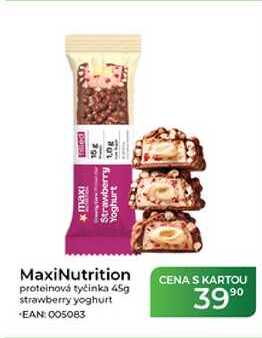 MaxiNutrition proteinová tyčinka 45g strawberry yoghurt 