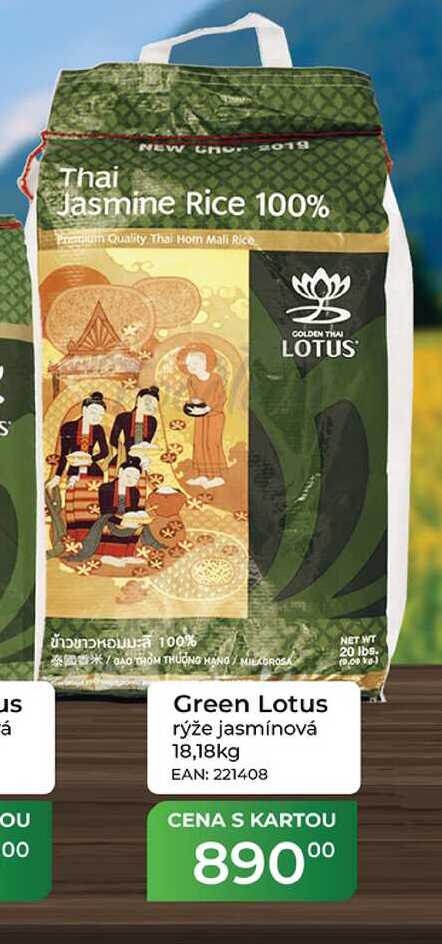 Green Lotus rýže jasmínová 18,18kg  
