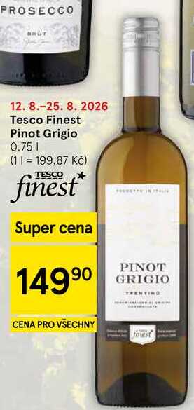Tesco Finest Pinot Grigio, 0.75 l