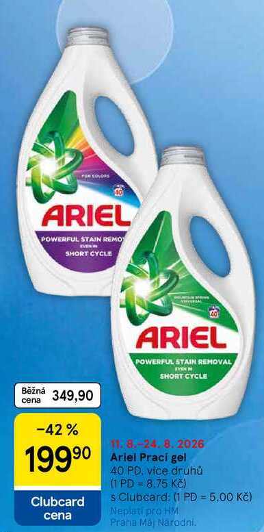 Ariel Prací gel, 40 PD