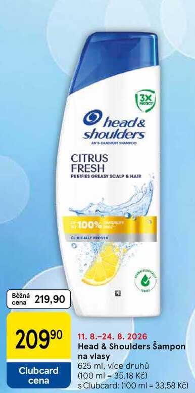 Head & Shoulders Šampon na vlasy, 625 ml, více druhů