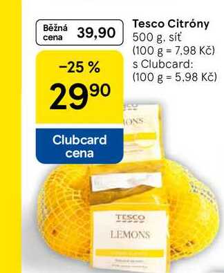 Tesco Citróny, 500 g. síť