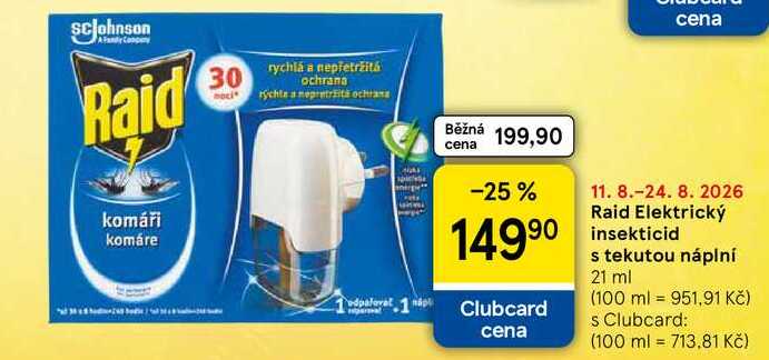 Raid Elektrický insekticid s tekutou náplní, 21 ml